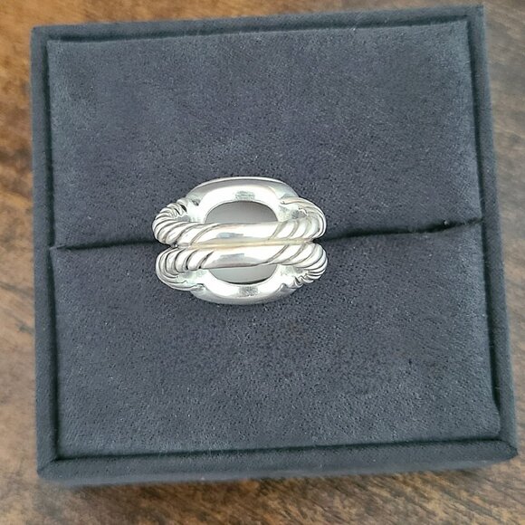 David Yurman Albion Ring w/ White Agate - 19mm - Size 7 - Picture 7 of 13